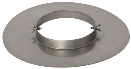 CrNi Ansatzteil rund flach 150 mm - Aspira Kaminhüte