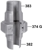 Verschraubung 344 V 1/4" m/Kegeld. 770 344 202 - GF verz. Tempergussfittings
