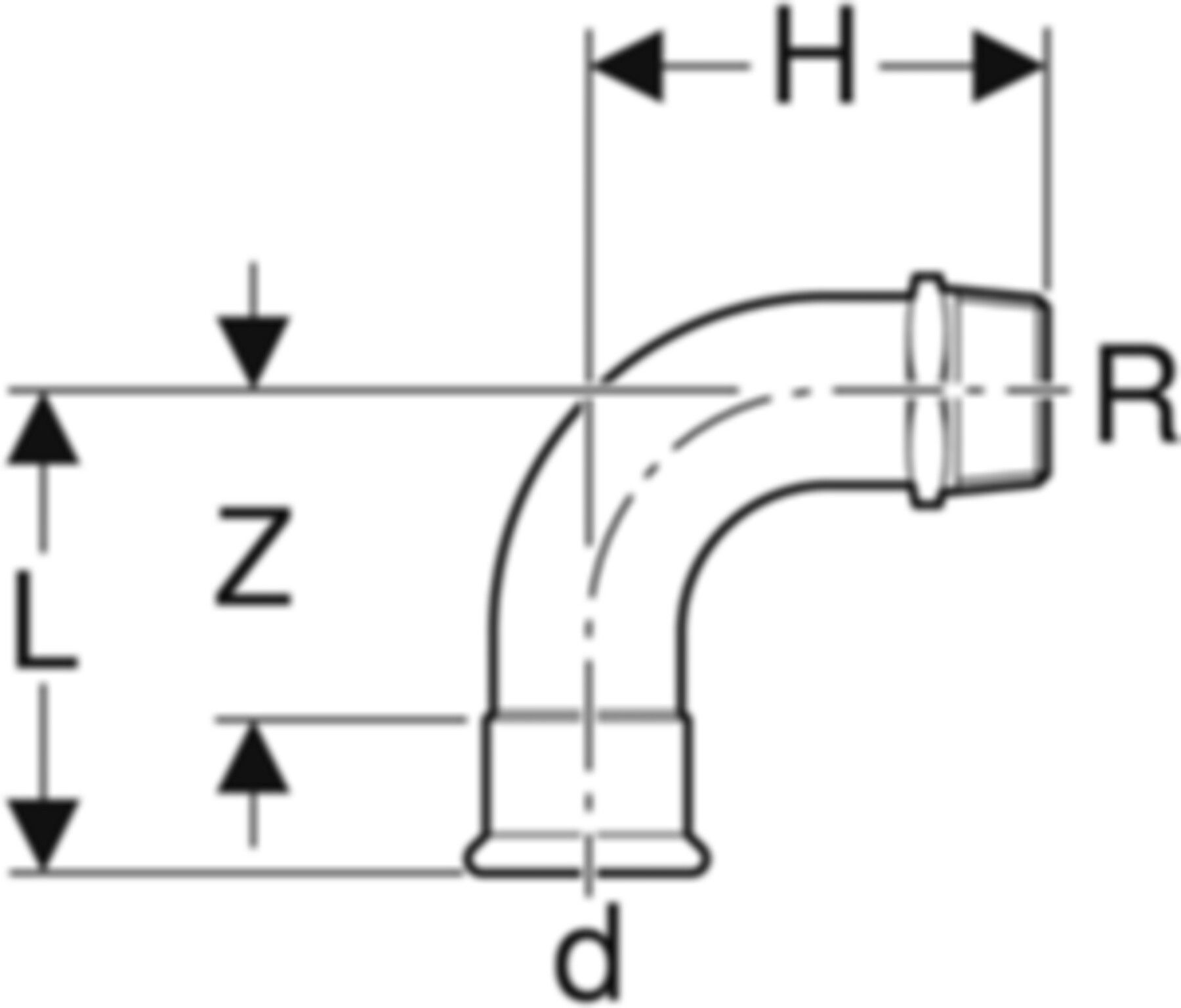 Übergangsbogen 90° m/AG 35mm- 5/4" 23509 - Mapress-Heizungs-Formstücke