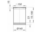 Terrassen-Aufsatz S 15 SEC 15 150 x 150mm 3-500298 mit Rost Edelstahl, zu Aufstockelement 630 - SCHACO Entwässerungstechnik
