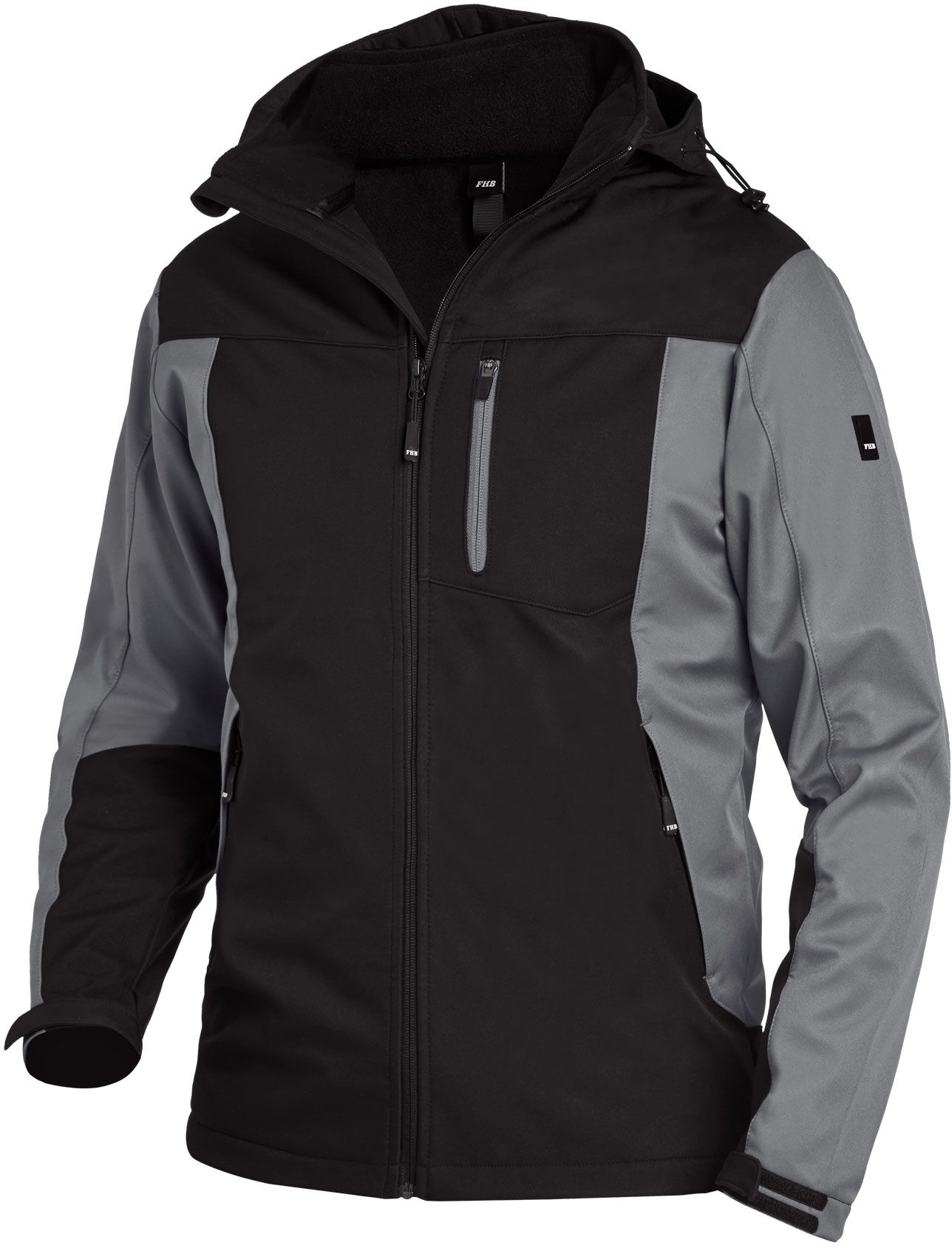FHB JANNIK Softshelljacke grau-schwarz Gr. 3XL - Textilien