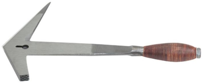 Dachdeckerhammer Schieferhammer  mit Nagelzieher Rechts, L= 350mm, Lederheft - Bauwerkzeuge
