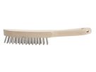 ZEINTRA Stahldrahtbürste, INOX 2-Reihen, mit Stiel, 1592R - Feilen, Bürsten