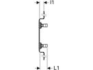 Anschlusswinkel 90° zweifach 100mm 1/2"- MF1/2" abgesetzt, mit Aussengewinde 632.853.00.2 - Geberit-Push Fit-Formstücke