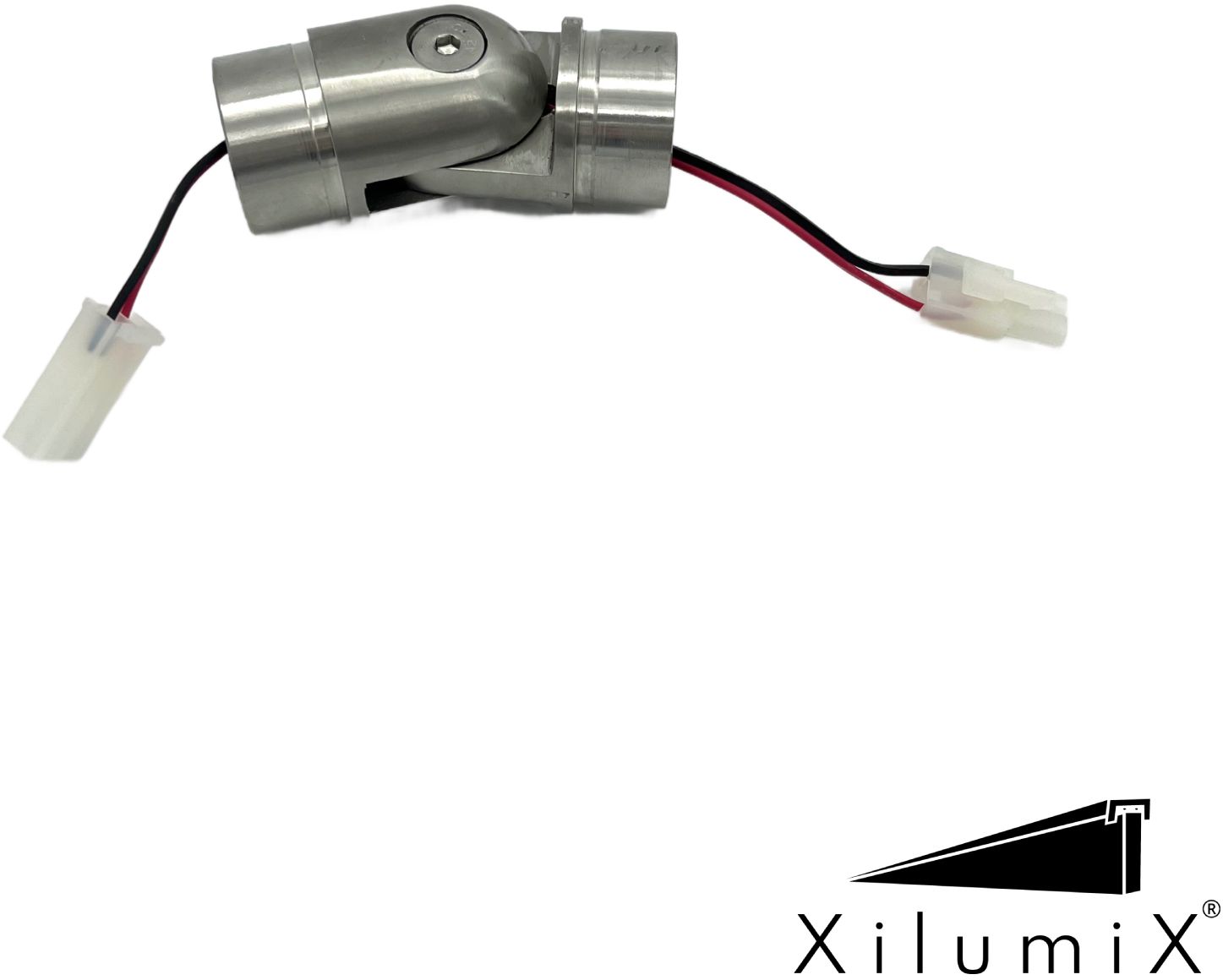 XILUMIX Rohrecke beweglich m. 1 Gelenk mit Kabeldurchführung , Ø42.4mm - LED-Handlauf System