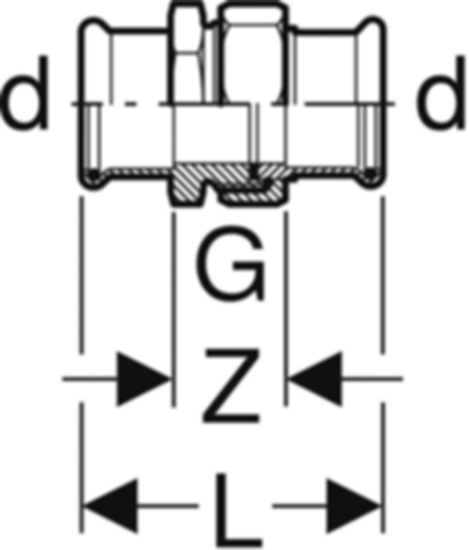 Verschraubung lösbar 42mm 25325 - Mapress-Heizungs-Formstücke