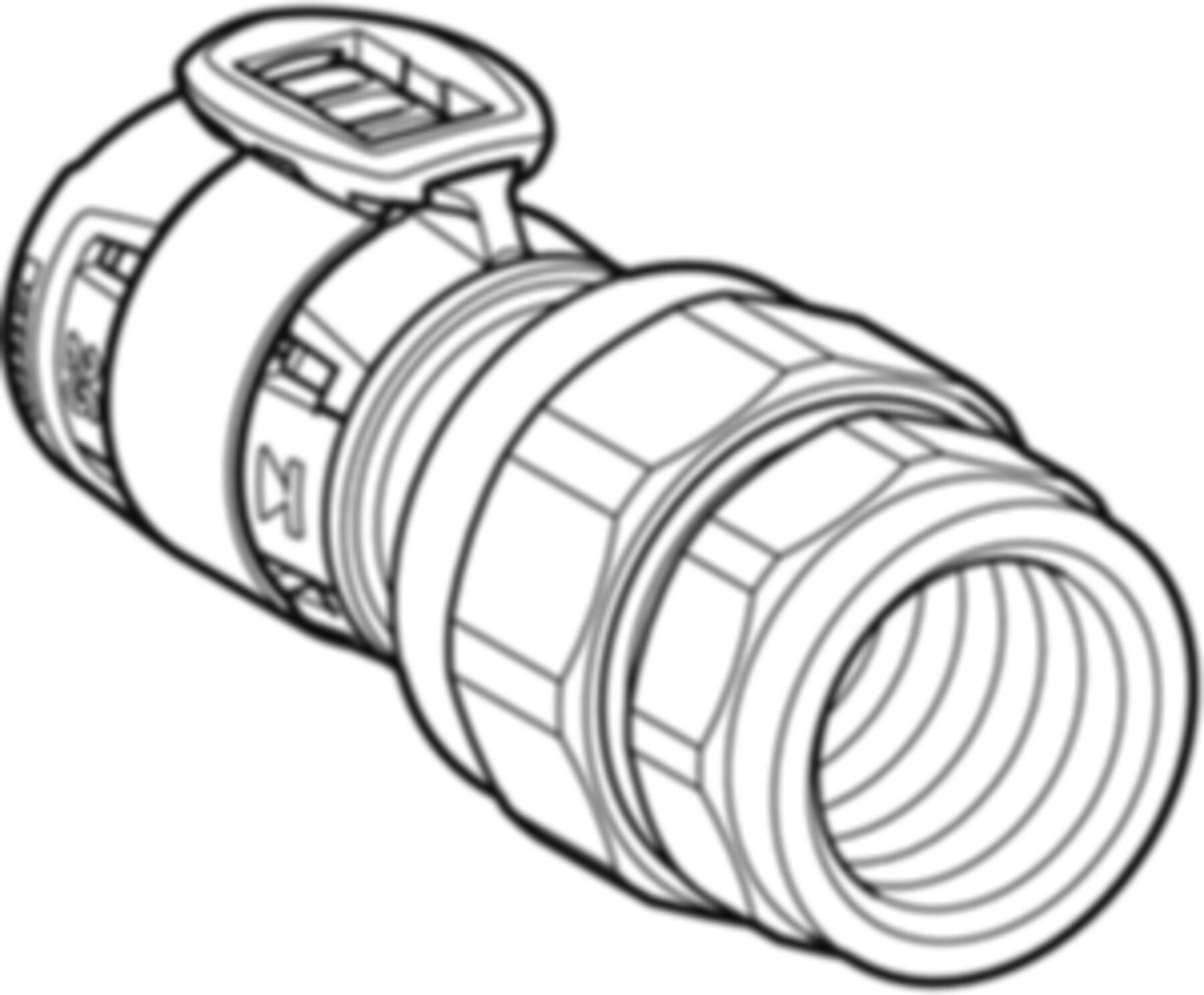 Übergangsverschraubung m/IG 40mm-11/2" 620.614.00.1 - Geberit FlowFit-Rohre/Formstücke