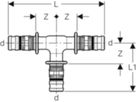 T-Stück egal 26mm 623.310.00.5 - Geberit-Mepla-Formstücke