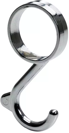 Hettich Schrankrohr-Haken verchromt, für Schrankrohr D = 25mm, à 2 Stk - Diverse Möbelbeschläge und Zubehör