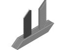 Pipex-Einlegerohrschellen H=400 10-140 mm Universal auf Grundplatte geschweisst schwarz - Samvaz-Rohrschellen