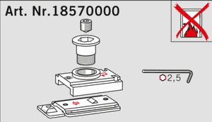 Dormakaba Rastfeststelleinheit zu Gleitschiene  G-N / G-N XEA - Türöffner, Türschliesser, Türfeststeller