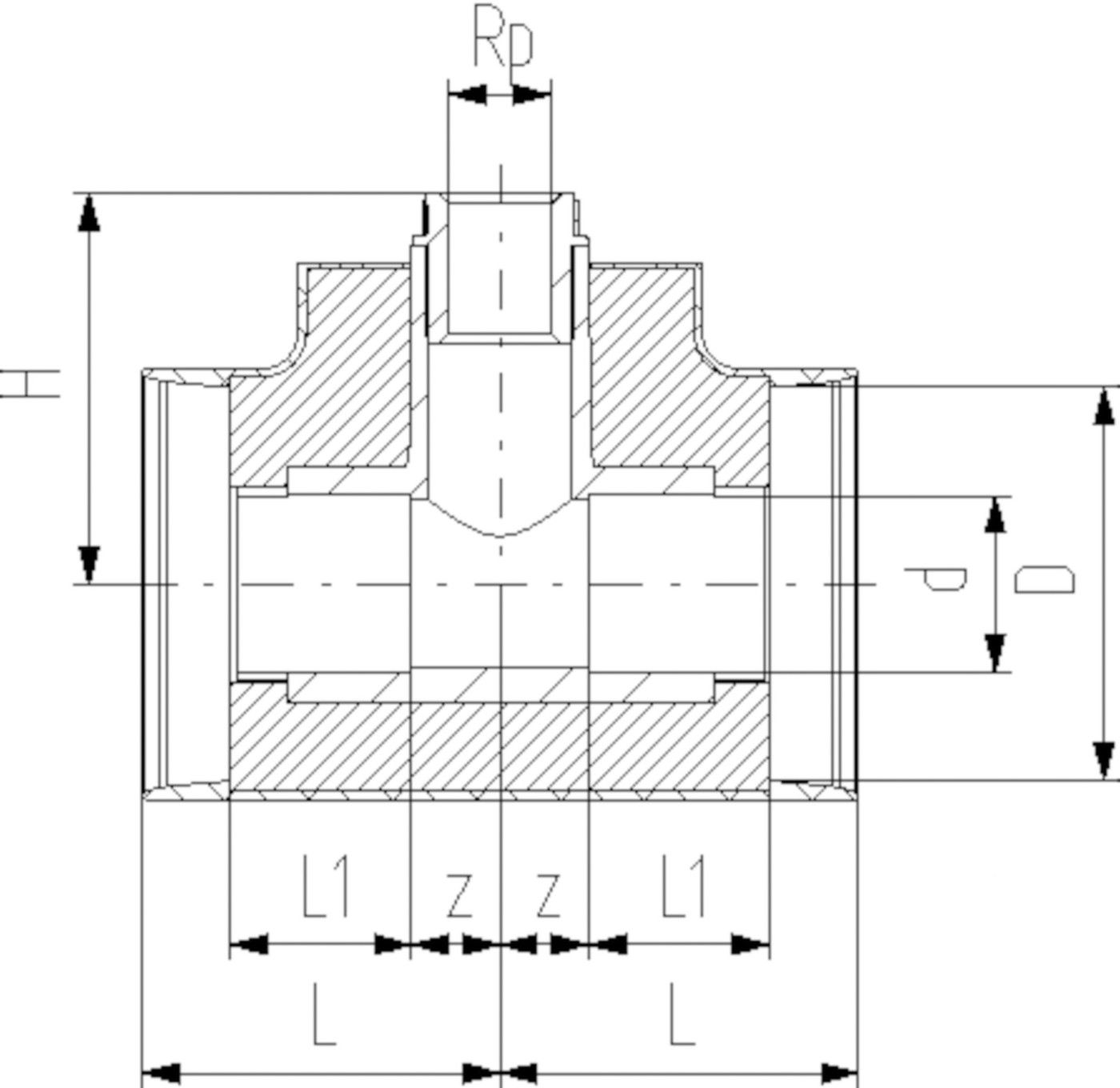 COOL-FIT Installationsfitting mit IG 110/160mm x 3/4" 738 313 464 - GF COOL-FIT 2.0