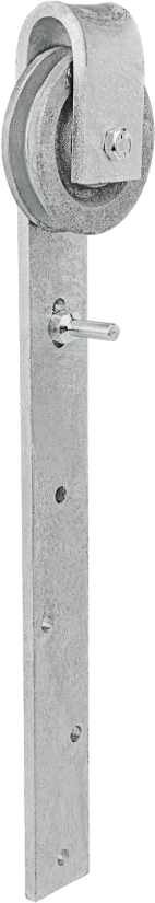 WEBI Schiebetorrolle, mit Kugellager DxL=100x480mm, verzinkt - Schiebetür- und Schiebetorbeschläge