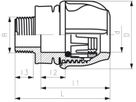 Übergangskupplung mit Aussengewinde d 25mm - 1" 158 400 128 - GF iJoint-Klemmverbinder