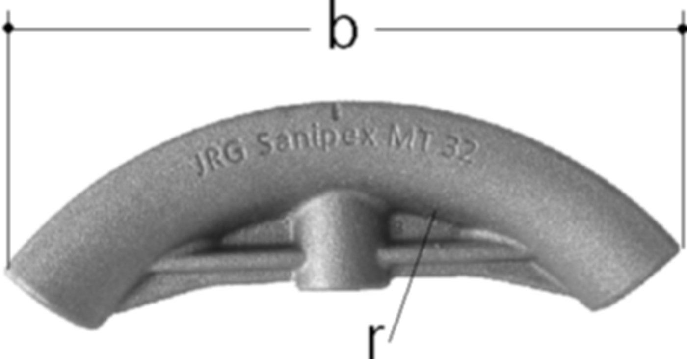 Biegeschablone 32mm 4855.032 - JRG Sanipex-MT-Formstücke/Rohre in Stg.