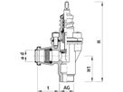 Hausanschluss-Eckventil mit 3130 PE-Steckmuffe d 63mm - 2" AG - Hawle Hausanschluss- und Anbohrarmaturen
