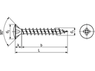 LS SPAX® Pozi Vollg St vzb/WIROX® BN2036 3,5x30/25 - Bossard Spanplattenschrauben SPAX