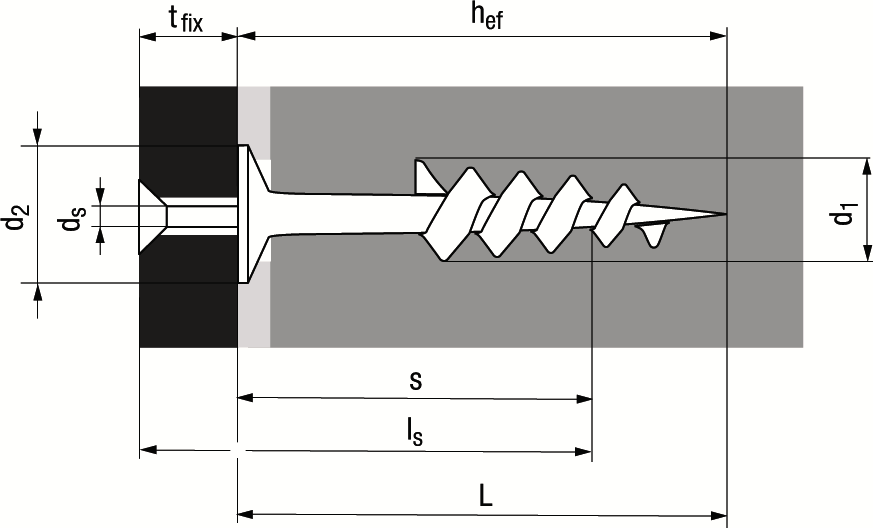 TOX Dämmstoffdübel ISOL L= 85mm, Kopf/Gewinde-Ø 25mm/18mm, TX40 - Diverse Dübel