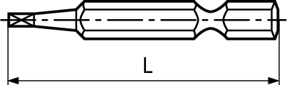 4-kt Bit f I-8 kt Sc la ¼" ST BLANK BN10318 s1 - Bossard Schrauben