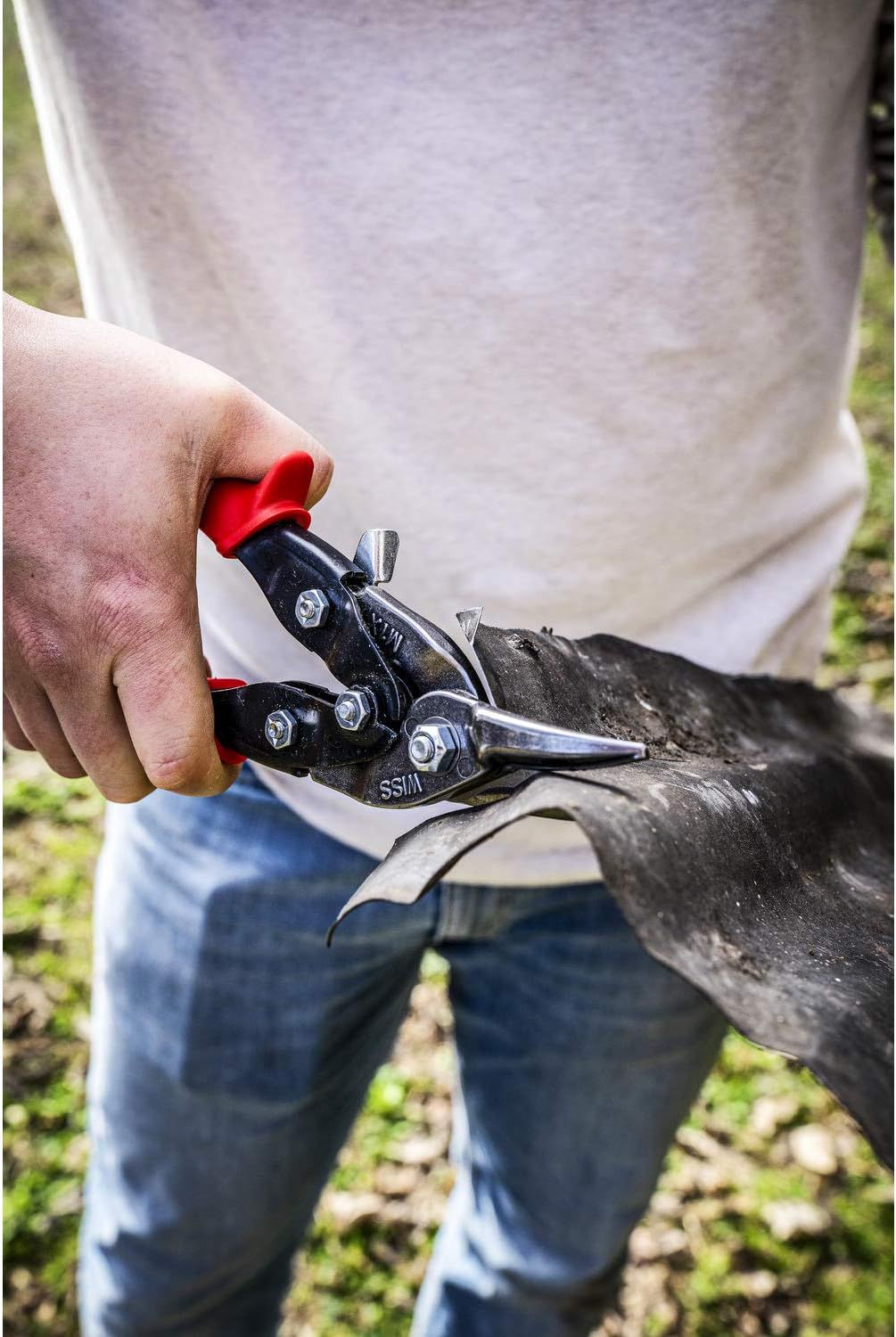 WISS Blechschere, Links M1R, rot, L= 250mm - Spenglerwerkzeuge