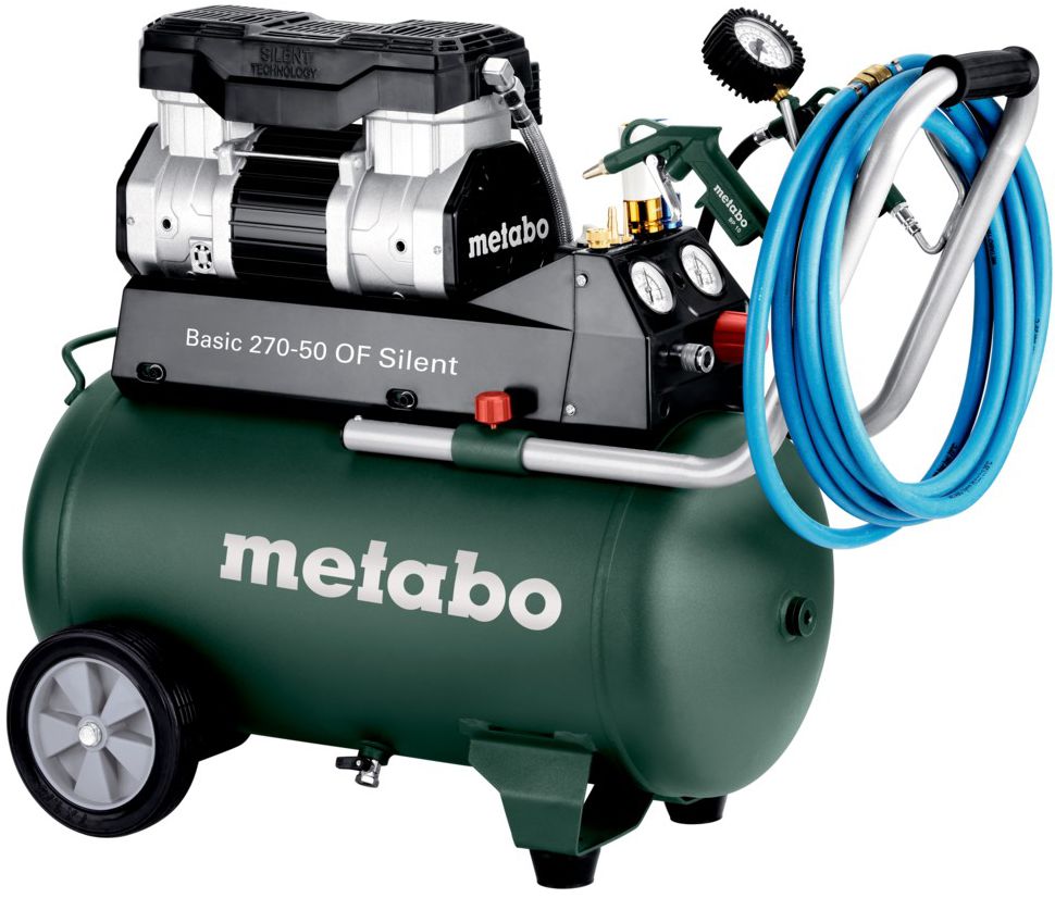 Kompressor Basic 270-50 OF Silent 50l, 10 bar 1.5kW, 37kg - Metabo Elektrowerkzeuge