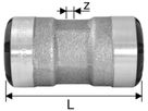 Industrie-Muffe 18 mm 8825.18 - SudoFIT-Formstücke