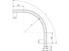 HDPE-Kabelschutz Bogen 90° glattendig d 92/80mm R= 800mm gelbgestreift - HDPE-Schutzrohrformstücke