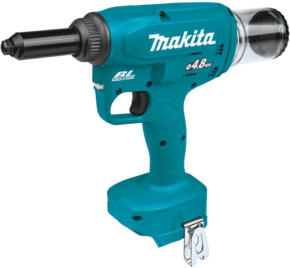 Akku-Nietmaschine DRV150ZJ 18V, Ø2.4 bis 4.8 mm, 4 Mundstk., solo im Makpac-B - Makita Elektrowerkzeuge
