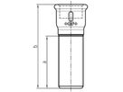 Langgewinde-M. 536 V 1/2" 770 536 204 - GF verz. Tempergussfittings