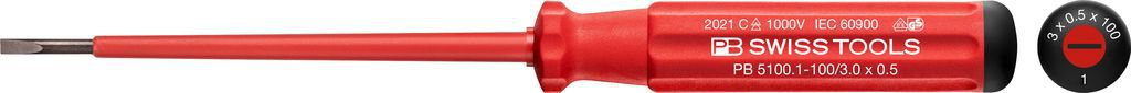 PB Schraubenzieher, SWISS-GRIP, Schlitz PB 5100, Gr.1, L= 100/190 mm, Elektriker - Schraubenzieher