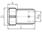 Übergangsstück lang mit IG, für Stahlrohre EPDM 1" 775 216 953 - GF Primofit