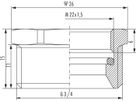 TKM Übergangsadapter M 22 IGx EK G 3/4" 2 554 2234 01 - Hummel Programm