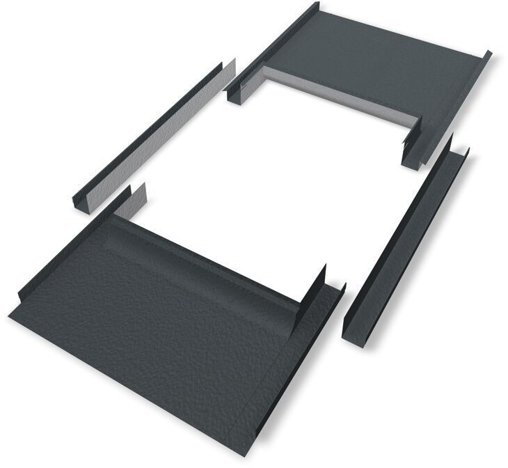 PREFA Einfassung für Velux stucco 134x160 cm, 19 P.10 Dunkelgrau 111629 - PREFA Dachsysteme