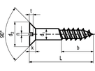 Senk-Holzschr mit Schlitz St vzb BN955 DIN97 4,5x30 - Bossard Schrauben