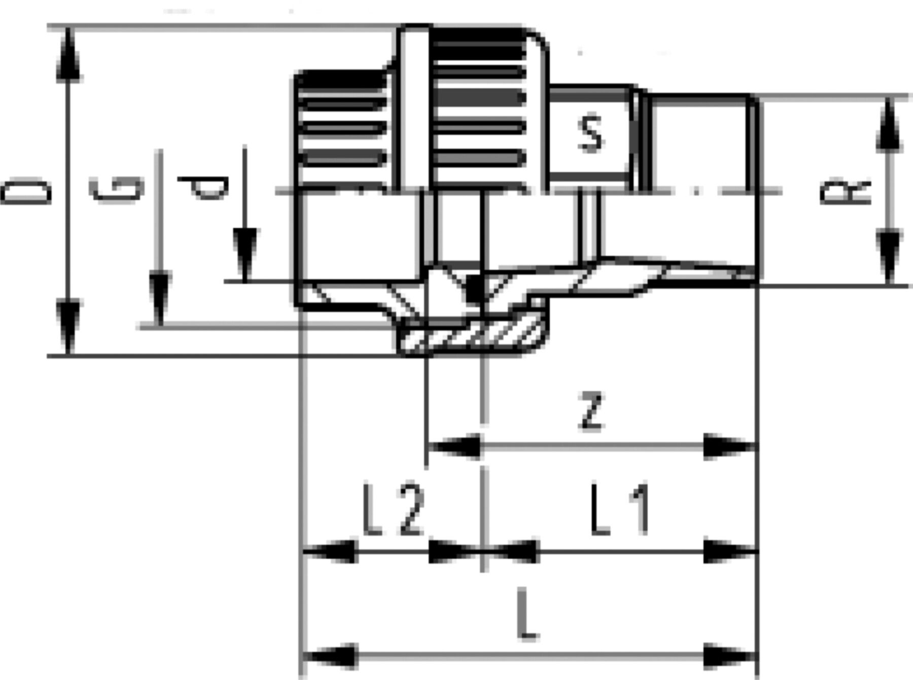 Überg.Verschraubung PVC/Mes.AG 32 - 3/4" 721 550 968 - GF Hart PVC-U Formstücke
