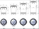 OCHSNER Kehrichteimer, mit Deckel 22l, Stahl feuerverzinkt - Container