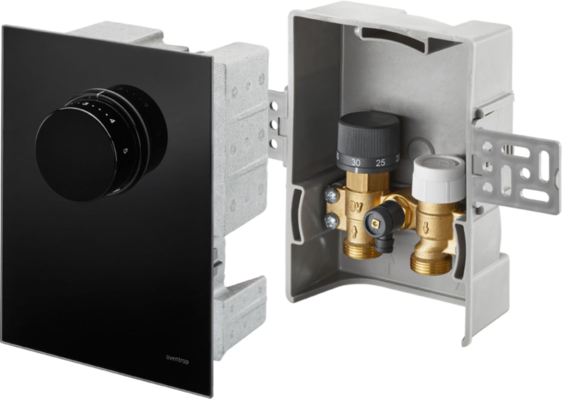 Unibox Einzelraumregulierung E Plus 3/4" T=57 mm m/Thermostat weiss 102 27 33 - Oventrop Programm