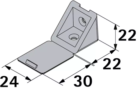 Hettich Eckverbinder Kunststoff weiss, 22 x 22 x 24mm - Diverse Möbelbeschläge und Zubehör