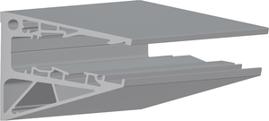 Glashalteprofil zu Ganzglasvordach EN AW6063 T66, farblos eloxiert 6000mm, EN 12020-1 - INOXTECH-Handlauf-/Geländer-System