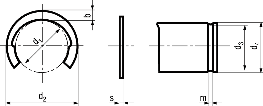 Halbmondringe f Wellen Benzing SS BN831 6,5 - Bossard Schrauben