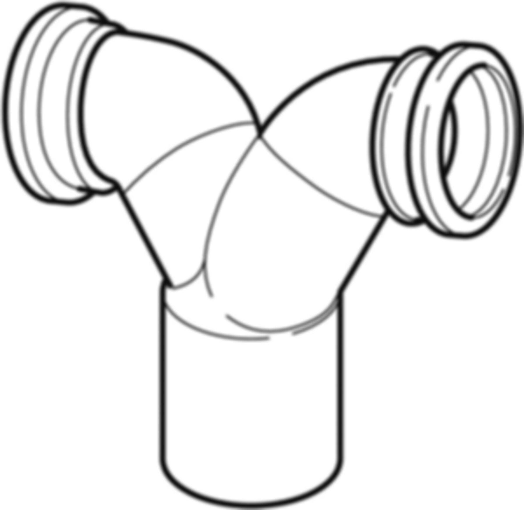 Wandklosett-Doppelbogen 180° d 110/ 90mm 367.923.16.1 - Geberit-PE-Formstücke