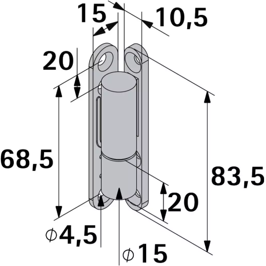 Hettich Renovierband verzinkt, 15 x 83.5mm, Traglast 40kg, à 2 Stk - Diverse Möbelbeschläge und Zubehör