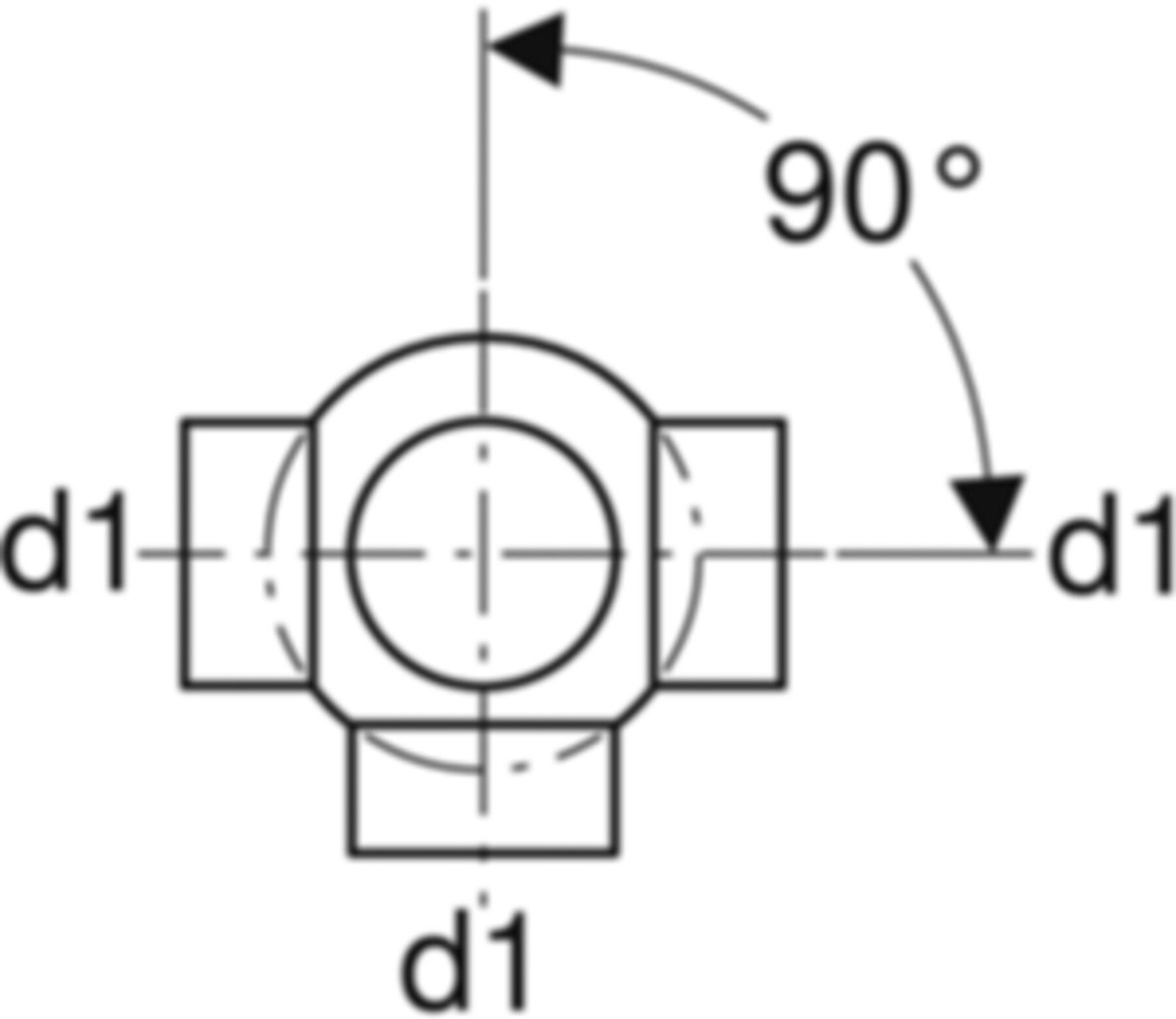 Mehrfach-Abzweig 3-teilig 90° d 110/110mm 367.605.16.1 - Geberit-PE-Formstücke