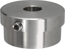 Rohrkappe Vollmaterial Gerade mit Radius 2mm und Sichtbarem Quergewinde M6