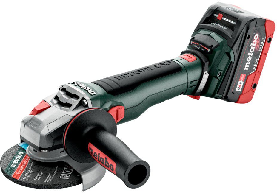 Akku-Winkelschleifer WB 18 LT BL 11-125 Quick 18V, Ø-Scheiben 125mm, 2x 5.5 Ah + ASC145 - Metabo Elektrowerkzeuge