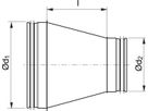 Reduktion zentrisch 355/315mm RCLU-V - Spiralfalzrohre und Zubehör System Safe