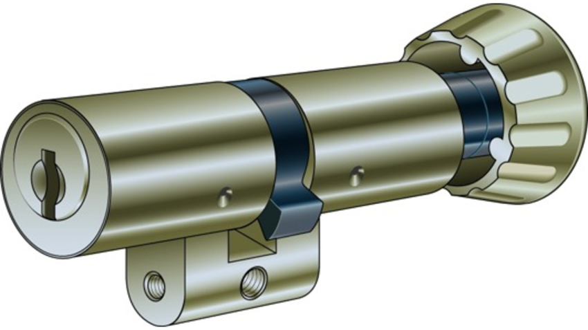 KABA 8 Drehknopfzylinder Typ M1519 32.5/32.5, mit 3 Schlüssel - Kaba 8, Lagerprodukt