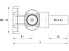 Universal-Schieberschelle für Gas 2726 Typ B, Doppelbügel DN 100-500 - Hawle Hausanschluss- und Anbohrarmaturen