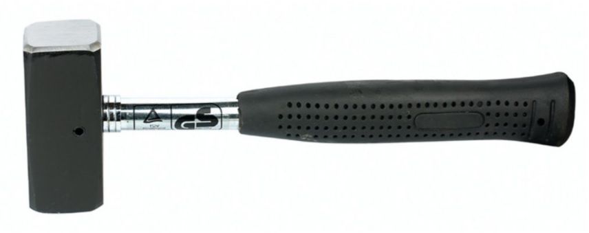 Handfäustel 1000g, L= 280mm, Stahlrohrstiel gummiert - Bauwerkzeuge