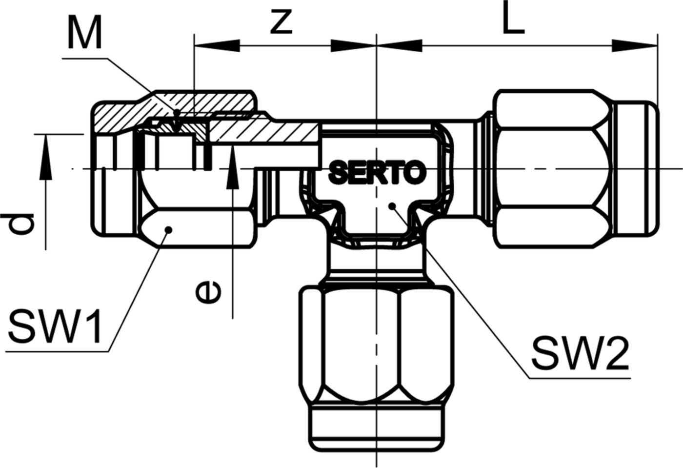 T-Verschraubung egal SO 43021 18 mm - Serto-Programm M/G